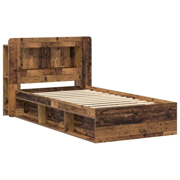 Bettgestell mit Stauraum Altholz 90 x 190 cm Holzwerkstoff