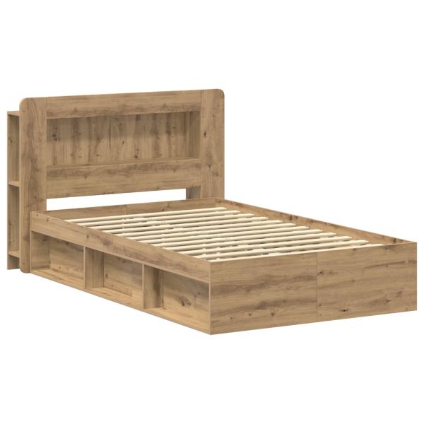 Bettgestell mit Stauraum Artisan-Eiche 120 x 190 cm