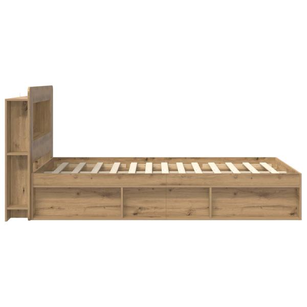 Bettgestell mit Stauraum Artisan-Eiche 120 x 190 cm