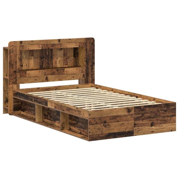 Bettgestell mit Stauraum Altholz 120 x 190 cm Holzwerkstoff
