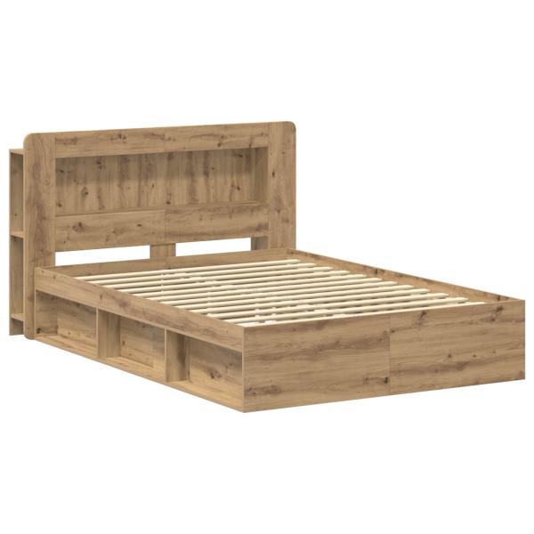 Bettgestell mit Stauraum Artisan-Eiche 140 x 190 cm