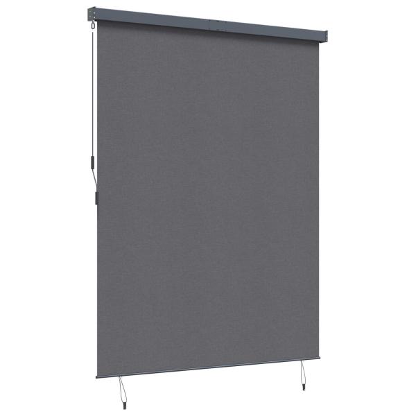 Rollo Anthrazit 220 x 250 cm Stoff und Aluminium