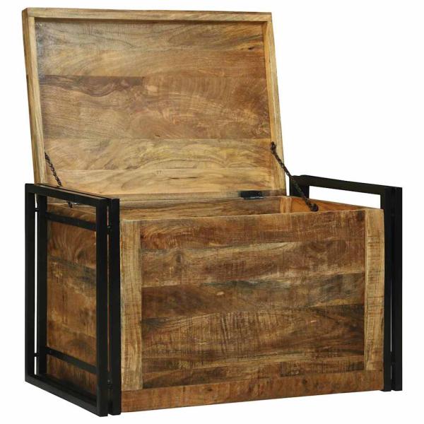 Aufbewahrungsbox Braun und Schwarz 80 x 50 x 50 cm