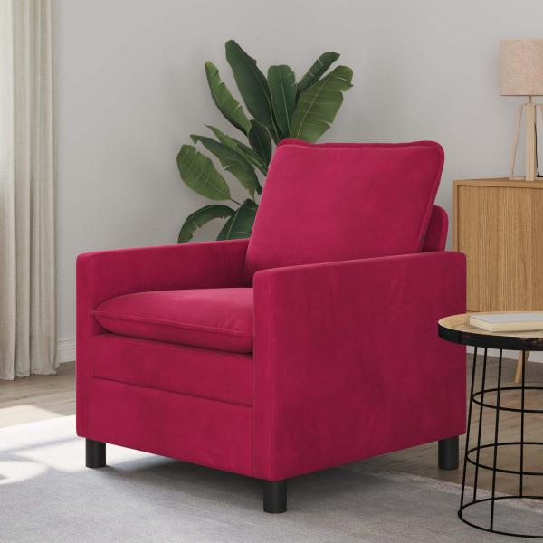 ARDEBO.de - Sofa Weinrot 76 x 81 x 87,5 cm Samt
