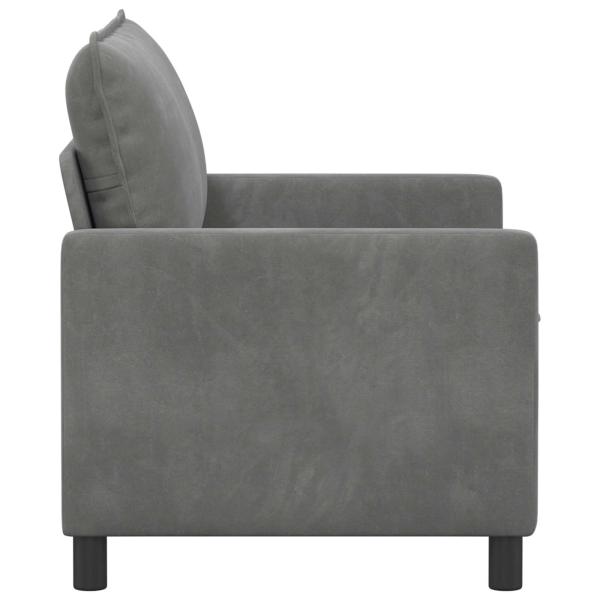 Sofa Dunkelgrau 126 x 81 x 87,5 cm Samt