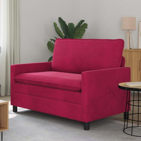 ARDEBO.de - Sofa Weinrot 126 x 81 x 87,5 cm Samt