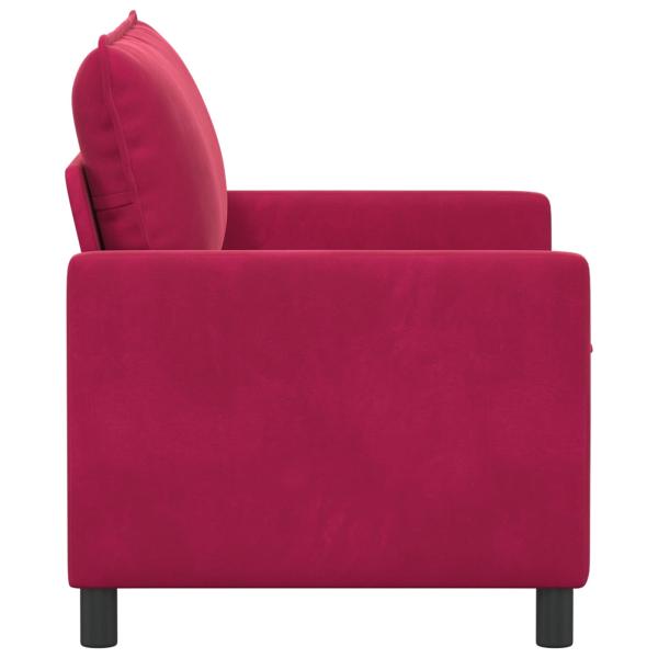 Sofa Weinrot 126 x 81 x 87,5 cm Samt