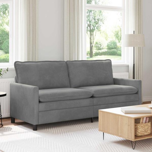 ARDEBO.de - Sofa Dunkelgrau 196 x 81 x 87,5 cm Samt
