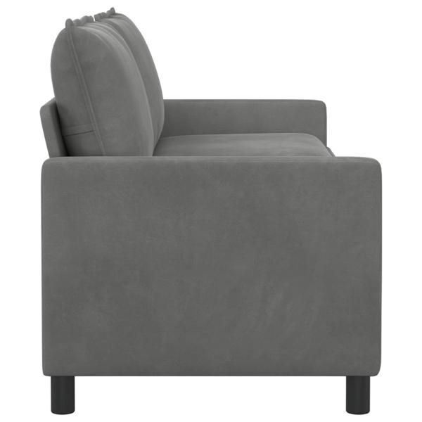 Sofa Dunkelgrau 196 x 81 x 87,5 cm Samt