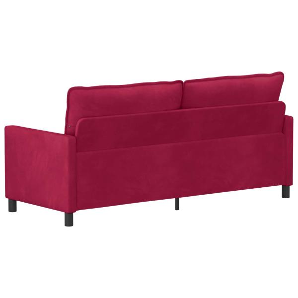Sofa Weinrot 196 x 81 x 87,5 cm Samt