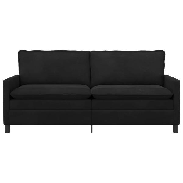 Sofa Schwarz 196 x 81 x 87,5 cm Samt