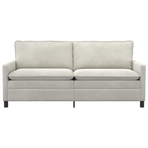 Sofa Creme 196 x 81 x 87,5 cm Samt