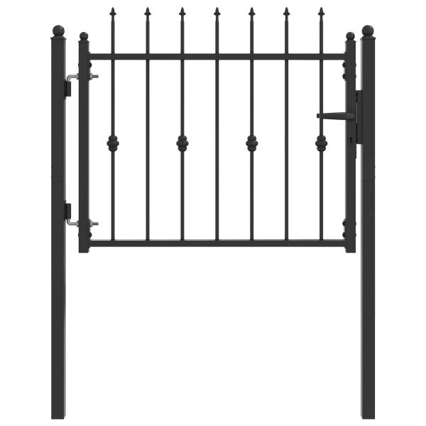 Zauntor ASTEN 100 x 75 cm Metall Schwarz Abschließbar