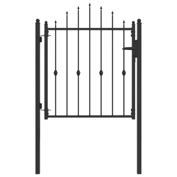 Zauntor ASTEN 100 x 100 cm Metall Schwarz Abschließbar