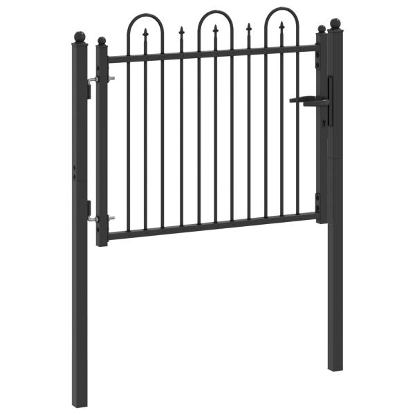 Zauntor DRONTEN 100 x 75 cm Metall Schwarz Abschließbar