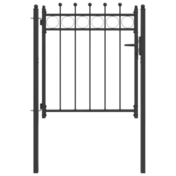 Zauntor TILBURG 100 x 100 cm Abschließbar Metall Schwarz