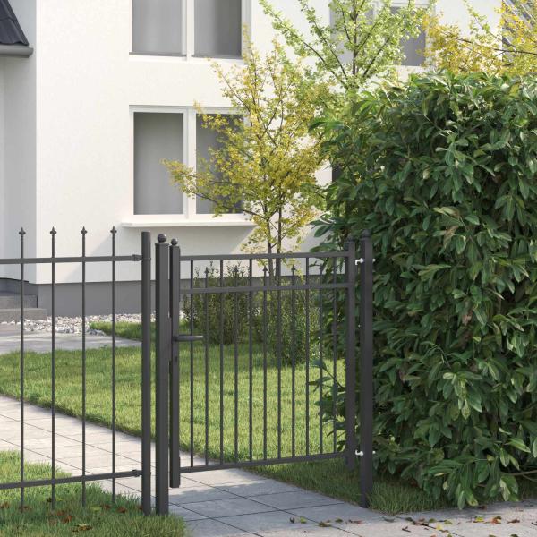 ARDEBO.de - Zauntor BAARLO 100 x 100 cm Metall Schwarz Abschließbar