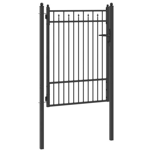 Zauntor BAARLO 100 x 125 cm Abschließbar Metall Schwarz