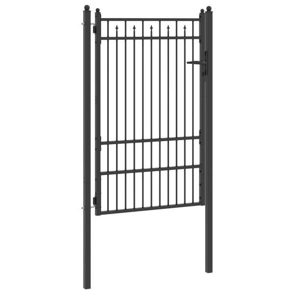 Zauntor BAARLO 100 x 150 cm Metall Schwarz Abschließbar