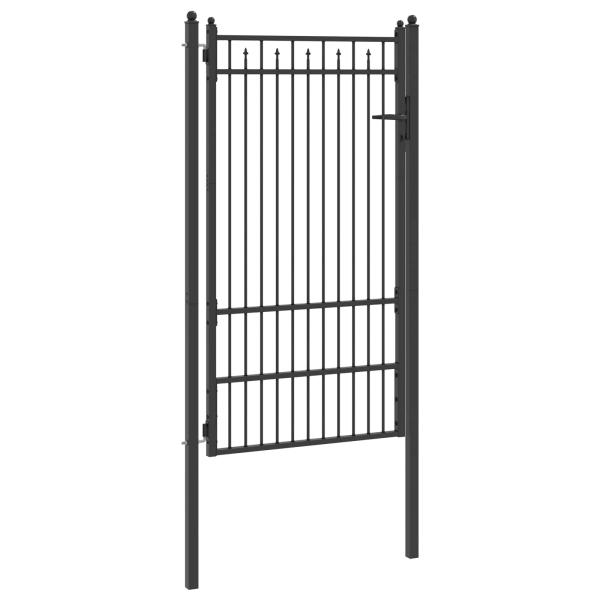 Zauntor BAARLO 100 x 175 cm Metall Schwarz Abschließbar
