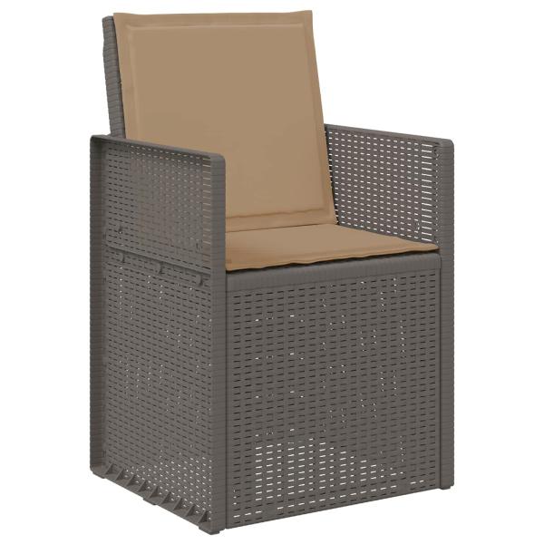 Garten Esszimmerstühle 2 stk. Hellgrau und Taupe PP