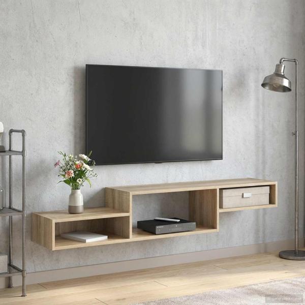 Wandmontierter TV-Schrank Wandhalterung Sonoma-Eiche
