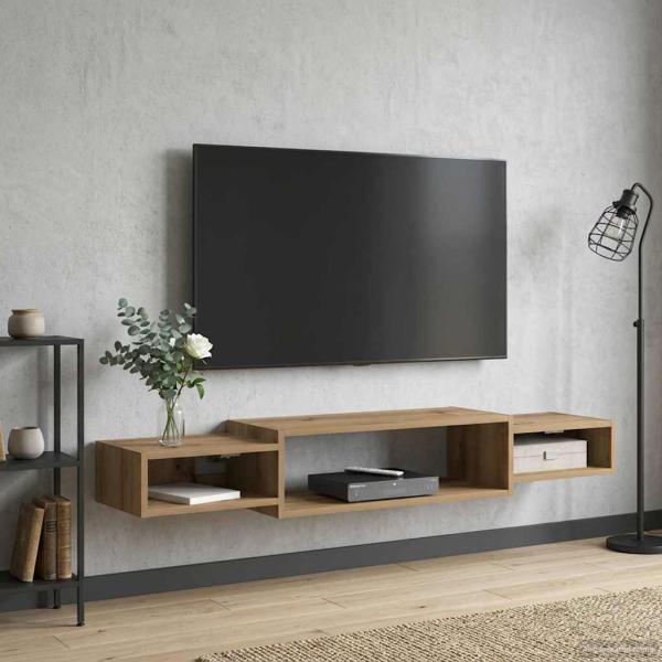 Wandmontierter TV-Schrank Wandhalterung Artisan-Eiche
