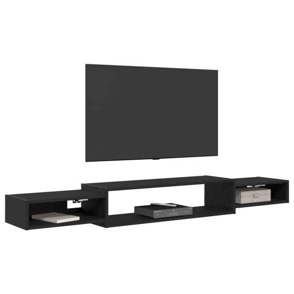 Wandmontierter TV-Schrank Wandhalterung Schwarze Eiche