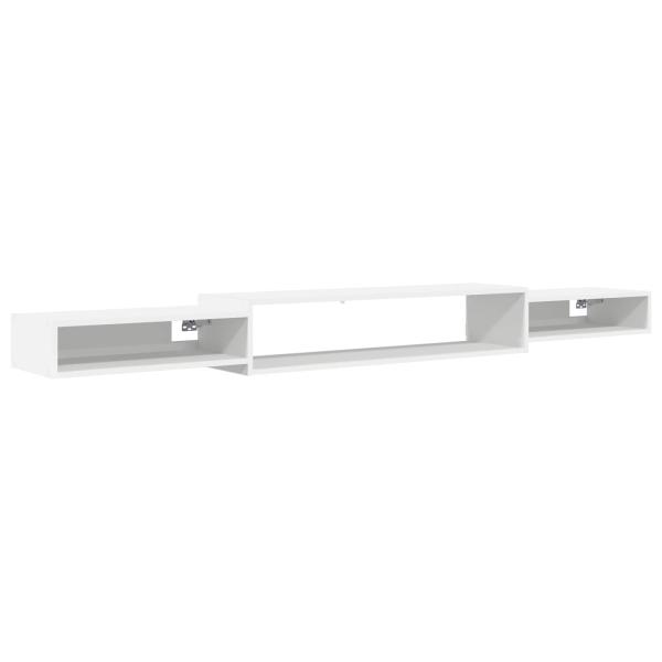 Wandmontierter TV-Schrank Wandhalterung Weiß 220 x 28 x 21 cm
