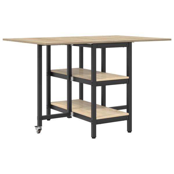 Esstisch 122 x 80 x 76,5 cm Holzwerkstoff Sonoma-Eiche