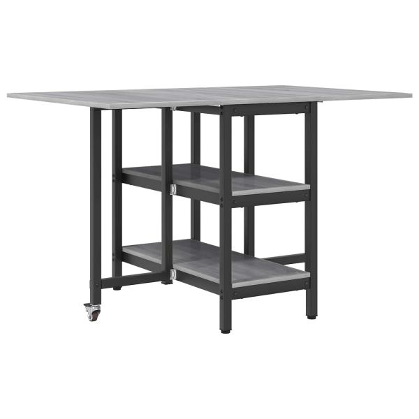 Esstisch 122 x 80 x 76,5 cm Holzwerkstoff Sonoma-Grau