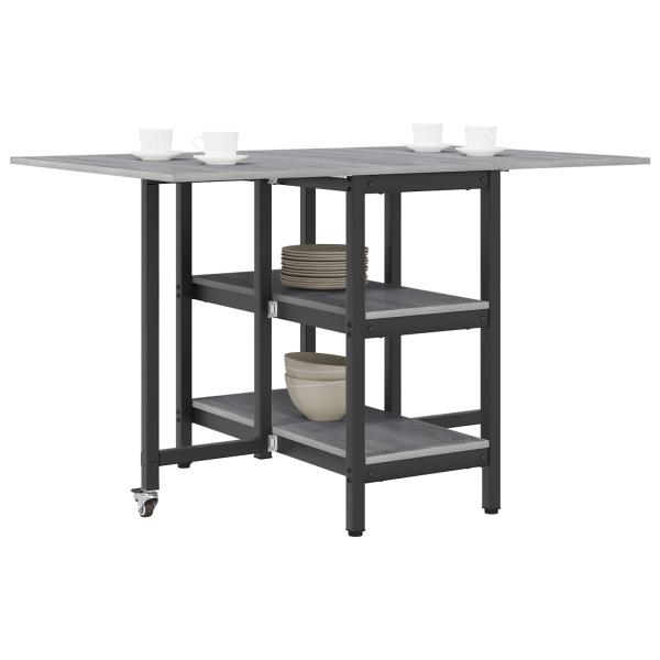 Esstisch 122 x 80 x 76,5 cm Holzwerkstoff Sonoma-Grau