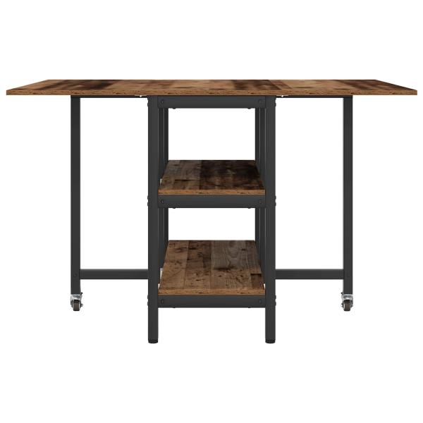 Esstisch 122 x 80 x 76,5 cm Holzwerkstoff Altholz Rechteckig