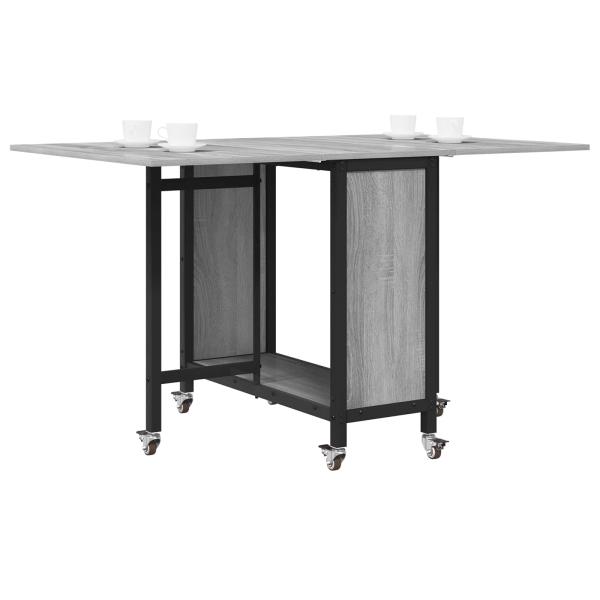 Faltbarer Esstisch mit Rollen 130 x 80 x 76,5 cm Stahl PB