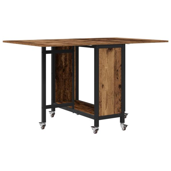 Faltbarer Esstisch mit Rollen 130 x 80 x 76,5 cm Stahl PB
