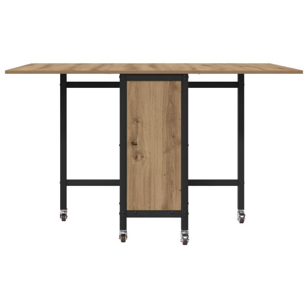 Faltbarer Esstisch mit Rollen 130 x 80 x 76,5 cm Stahl PB