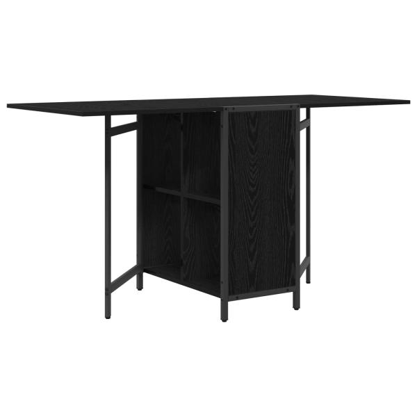 Esstisch 144 x 60 x 75 cm Holzwerkstoff Schwarz Eichen-Optik