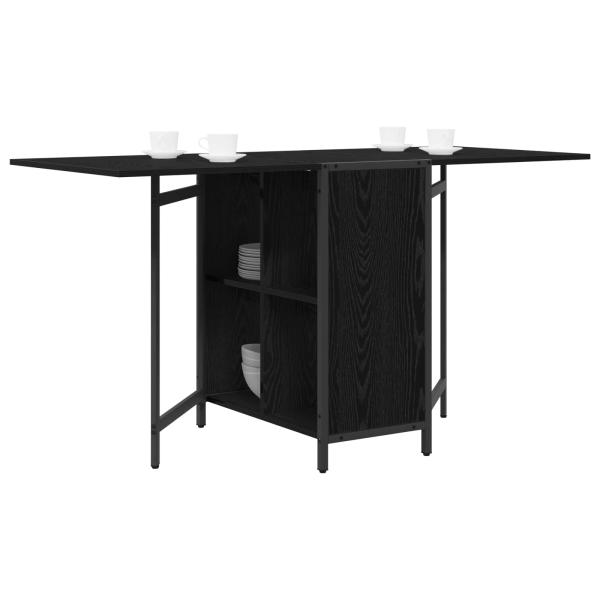 Esstisch 144 x 60 x 75 cm Holzwerkstoff Schwarz Eichen-Optik
