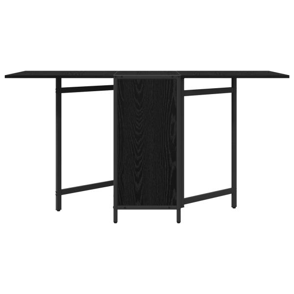 Esstisch 144 x 60 x 75 cm Holzwerkstoff Schwarz Eichen-Optik