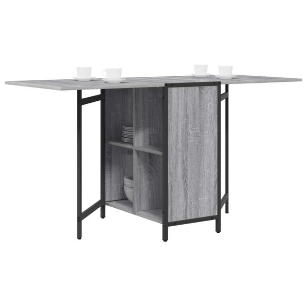 Esstisch 144 x 60 x 75 cm Holzwerkstoff Sonoma-Grau Rechteckig