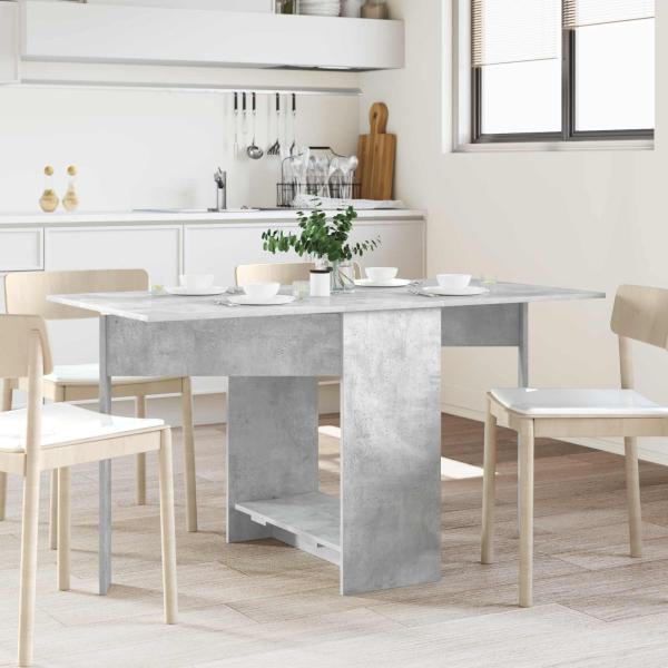 ARDEBO.de - Esstisch 138 x 70 x 73,5 cm Holzwerkstoff Betongrau