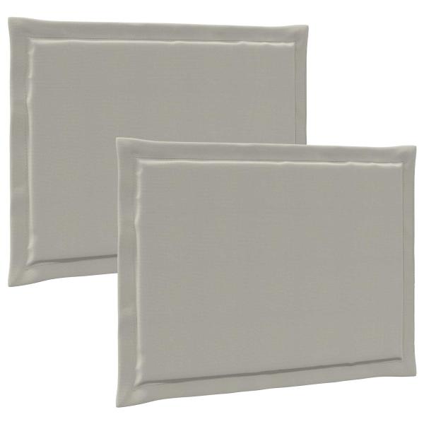 Sitzkissen 2 stk. Polyester Hellgrau 47 x 36 x 2 cm