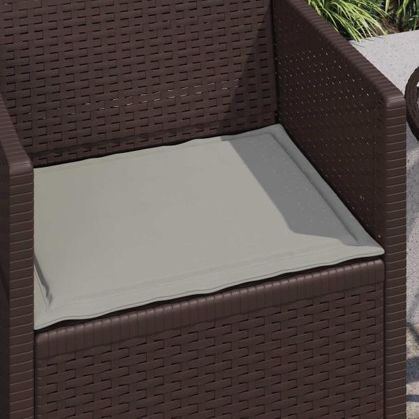 Sitzkissen 2 stk. Polyester Hellgrau 47 x 36 x 2 cm