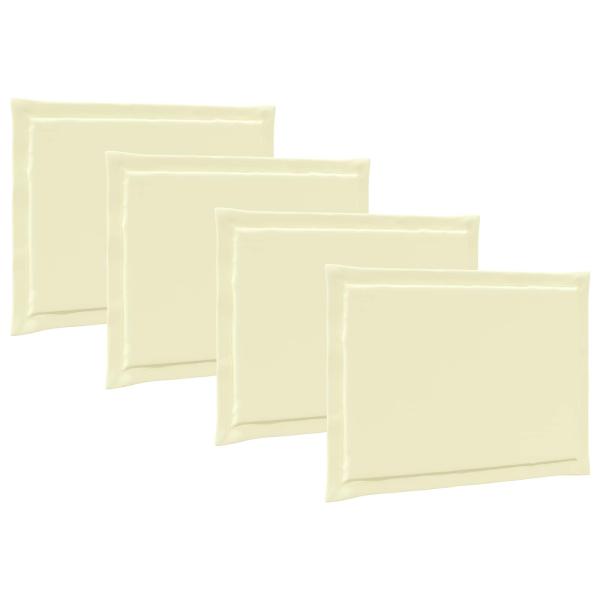 Sitzkissen 4 stk. Polyester Creme 47 x 36 x 2 cm
