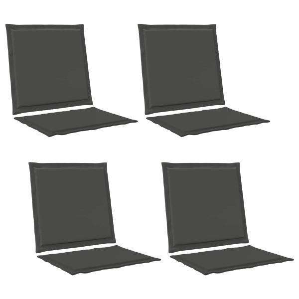 Sitz- und Rückenkissen Polyester Anthrazit 47 x 45 x 2 cm