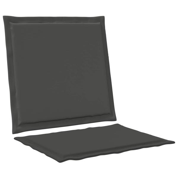 Sitz- und Rückenkissen Polyester Anthrazit 47 x 45 x 2 cm