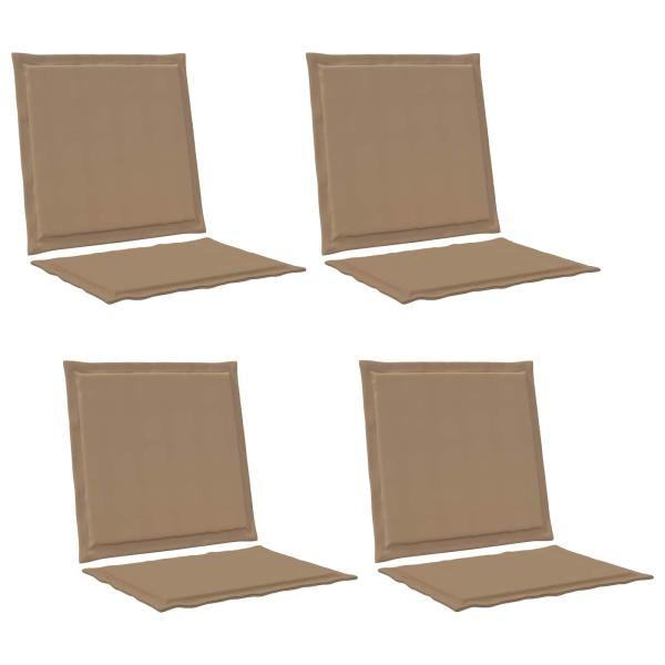 Sitz- und Rückenkissen Polyester Taupe 47 x 45 x 2 cm