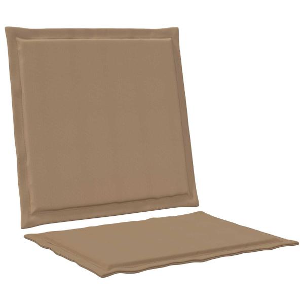 Sitz- und Rückenkissen Polyester Taupe 47 x 45 x 2 cm