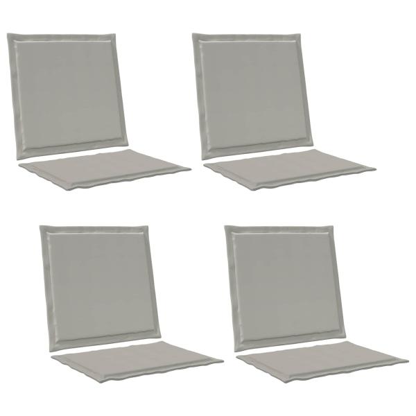 Sitz- und Rückenkissen Polyester Hellgrau 47 x 45 x 2 cm