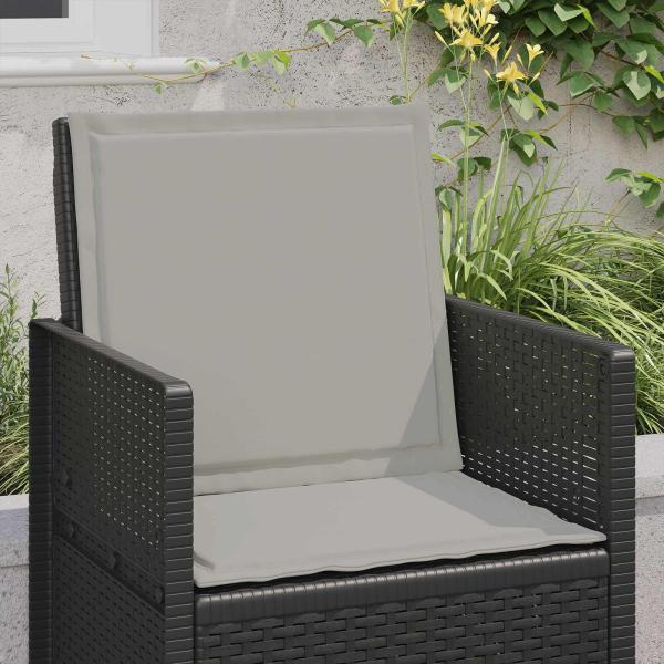 Sitz- und Rückenkissen Polyester Hellgrau 47 x 45 x 2 cm